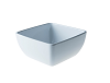 Melamine schaal vierkant wit 15 x 15 cm